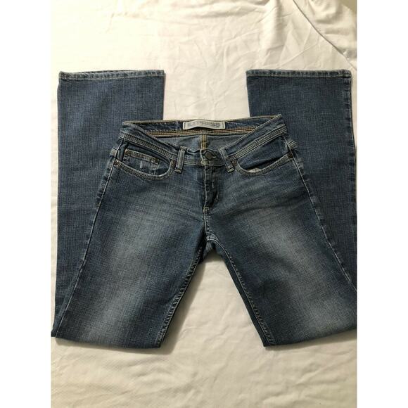 Express blue bootcut Jeans women's size 2 5-pocket zip fly - Picture 1 of 5